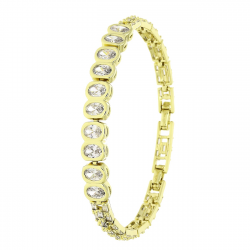 14K BRANSOLETKA POZŁACANA 19-17 CM 8 MM LUXURY XUPING 87229