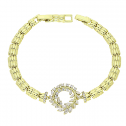 14K BRANSOLETKA POZŁACANA 19-17 CM 20 MM ELEGANCE XUPING 87230