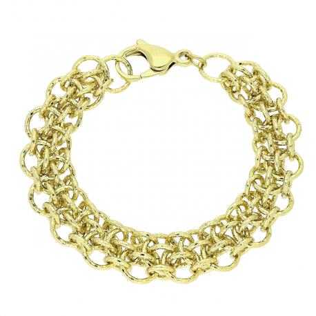 14K BRANSOLETKA POZŁACANA 21 CM 14 MM SAMO ZŁOTO XUPING 87239