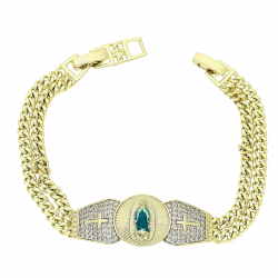 14K BRANSOLETKA POZŁACANA 18,5-16,5 CM 15 MM MB XUPING 87242