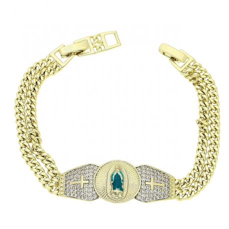 14K BRANSOLETKA POZŁACANA 18,5-16,5 CM 15 MM MB XUPING 87242