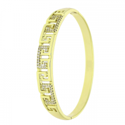 14K BRANSOLETKA POZŁACANA 60/9 MM GRECKI BANGLE XUPING 87245