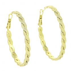 14K KOLCZYKI POZŁACANE 45/5 MM ZŁOTE KOŁA XUPING 87251
