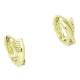 14K KOLCZYKI POZŁACANE 12/5 MM KÓŁECZKA Z BRYLANTAMI XUPING 87269