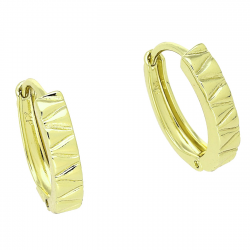 14K KOLCZYKI POZŁACANE 16/4 MM ZŁOTE KÓŁKA XUPING 87285