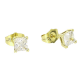 14K KOLCZYKI POZŁACANE 6 MM BRYLANT RADIANT XUPING 87290
