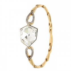 BRANSOLETKA POZŁACANA 19,5-17,5 CM 18 MM CRYSTAL XUPING 87407