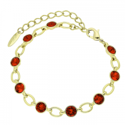 BRANSOLETKA POZŁACANA 16,5+5 CM 5 MM SIAM CRYSTAL XUPING 87410