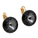 KOLCZYKI POZŁACANE 17/14 MM SILVER NIGHT CRYSTAL XUPING 87413