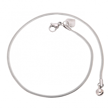 BRANSOLETKA PLATYNOWANA NA KOSTKĘ NOGI 25 CM 1,8 MM XUPING 87443