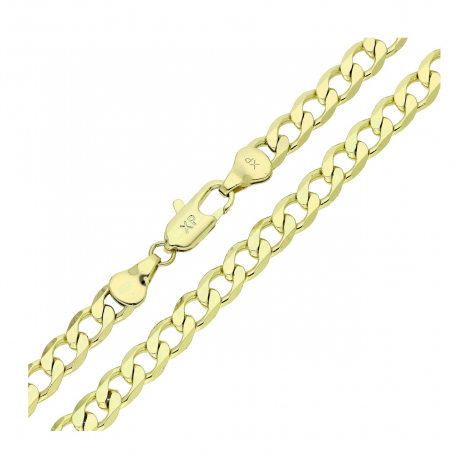 14K ŁAŃCUSZEK POZŁACANY 65 CM 6 MM PANCERKA XUPING 87444