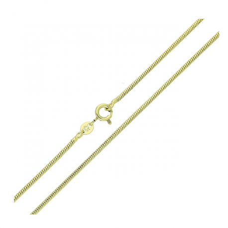 14K ŁAŃCUSZEK POZŁACANY 55 CM 1,6 MM OGON WĘŻA XUPING 87449