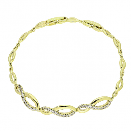 14k BRANSOLETKA POZŁACANA 19-17 CM 7 MM INFINITI XUPING 87462