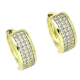 14k KOLCZYKI POZŁACANE 17/8 MM BRYLANTOWE KÓŁKA XUPING 87475