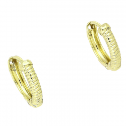 14k KOLCZYKI POZŁACANE 13/3 MM ZŁOTE KÓŁKA XUPING 87480