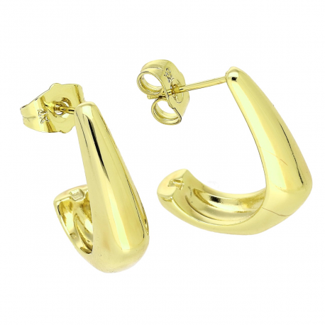 14k KOLCZYKI POZŁACANE 21/7 MM ZŁOTE TRADYCYJNE XUPING 87481