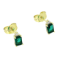 14k KOLCZYKI POZŁACANE 8/5 MM SZMARAGDZIK XUPING 87490
