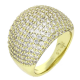 14K PIERŚCIONEK POZŁACANY 16 MM BRYLANTOWA ELEGANCJA XUPING 87498