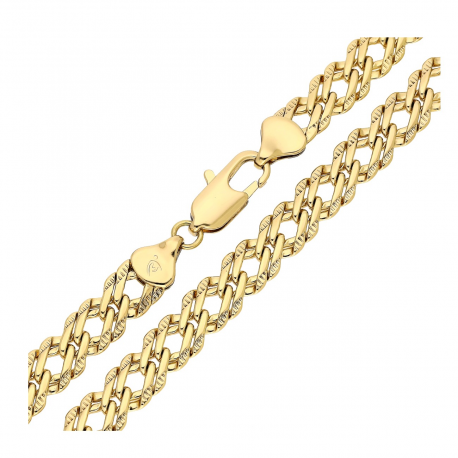 ŁAŃCUSZEK POZŁACANY 50 CM 8 MM ROMBO DIAMENTOWANE XUPING 87510