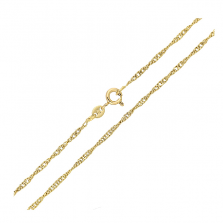 ŁAŃCUSZEK POZŁACANY 45 CM 1,9 MM SINGAPURKA XUPING 87517