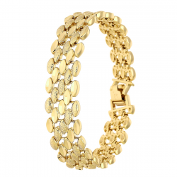 BRANSOLETKA POZŁACANA 18,5 CM 14 MM SAMO ZŁOTO XUPING 87539