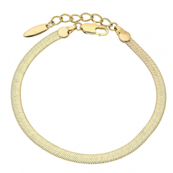 BRANSOLETKA POZŁACANA 18+3 CM 4 MM ŻMIJKA PŁASKA XUPING 87541