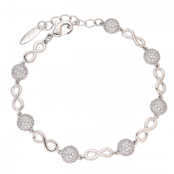 BRANSOLETKA RODOWANA 17+3 CM 7 MM INFINITI XUPING 87545