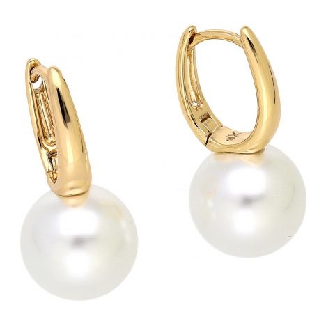 KOLCZYKI POZŁACANE 25/12 MM ELEGACJA PERŁY XUPING 87549