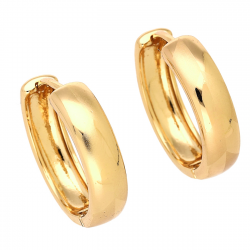 KOLCZYKI POZŁACANE 21/6 MM ZŁOTE KOŁA MAT POŁYSK XUPING 87577