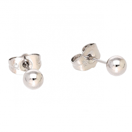 KOLCZYKI RODOWANE 5 MM SREBRNA KULKA XUPING 87599