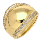 PIERŚCIONEK POZŁACANY 17 MM ZŁOTA ELEGANCJA Z BRYLANTAMI XUPING 87612