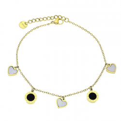 BRANSOLETKA POZŁACANA 18+3 CM S. STEEL TTM XUPING 87652