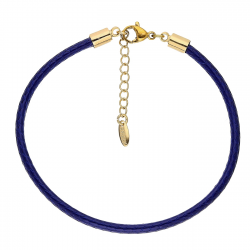 BRANSOLETKA POZŁACANA 19+3 CM 3 MM BLUE STRING XUPING 87682