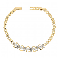 BRANSOLETKA ZŁOCONA 19,5-17,5 CM 8 MM ELEGANCE XUPING 87691