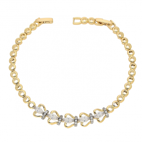 BRANSOLETKA ZŁOCONA 19,5-17,5 CM 8 MM ELEGANCE XUPING 87691