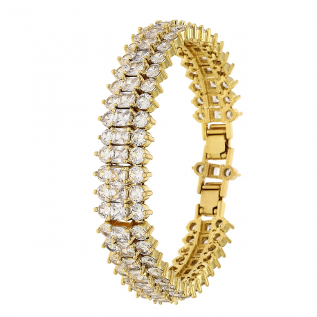 BRANSOLETKA POZŁACANA 19-17,5 CM ROYAL LUXURY XUPING 87695