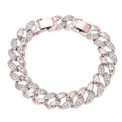 BRANSOLETKA RODOWANA 18,5-16 CM ROYAL LUXURY XUPING 87696