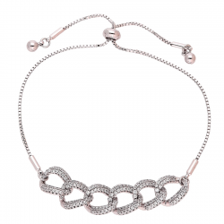 BRANSOLETKA PLATYNOWANA 10 MM BRYLANTOWA XUPING 87697