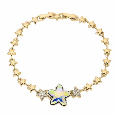 BRANSOLETKA POZŁACANA 19,5-18 CM 15 MM AB CRYSTAL XUPING 87705