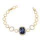 BRANSOLETKA POZŁACANA 19/17 CM 20 MM MONTANA BLUE CRYSTAL XUPING 87711