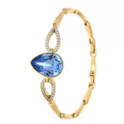 BRANSOLETKA POZŁACANA 18,5-16 CM 20 MM SAPPHIRE LIGHT CRYSTAL XUPING 87716
