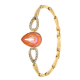 BRANSOLETKA POZŁACANA 18,5-16 CM 20 MM ORANGE DELITE CRYSTAL XUPING 87717