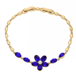 BRANSOLETKA POZŁACANA 18,5-17 CM 15 MM SAPPHIRE CRYSTAL XUPING 87721