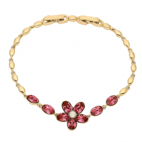 BRANSOLETKA POZŁACANA 18,5-17 CM 15 MM ROSE CRYSTAL XUPING 87723