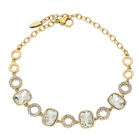 BRANSOLETKA POZŁACANA 15+5 CM 9 MM CRYSTAL XUPING 87726