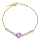 BRANSOLETKA POZŁACANA 16,5+5 CM 9 MM ROSE DELITE CRYSTAL XUPING 87729