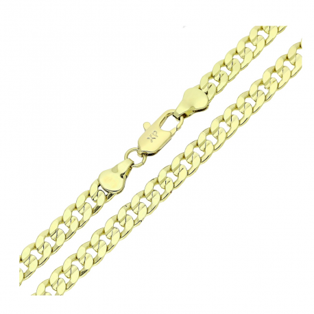 14K ŁAŃCUSZEK POZŁACANY 60 CM 5,8 MM PANCERKA XUPING 87732