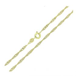 14K ŁAŃCUSZEK POZŁACANY 60 CM 2,3 MM SINGAPURKA XUPING 87736