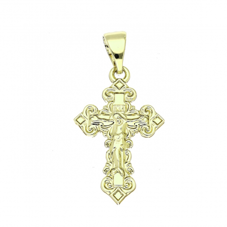 14K ZAWIESZKA POZŁACANA 30/15 MM KRZYŻYK XUPING 87743