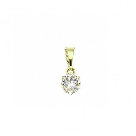 14K ZAWIESZKA POZŁACANA 14/5 MM BRYLANCIK XUPING 87751